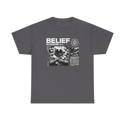 Astronaut Belief, Unisex Heavy Cotton Tee
