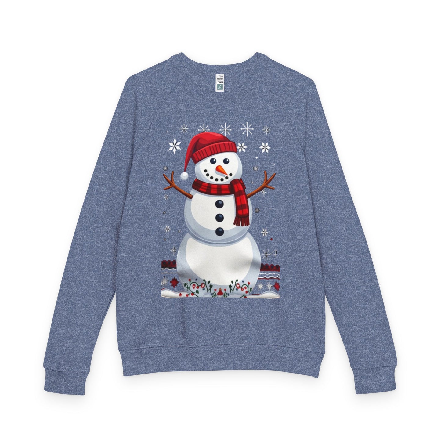 Snowman Holiday Crewneck — Snowy Season Raglan Sweatshirt