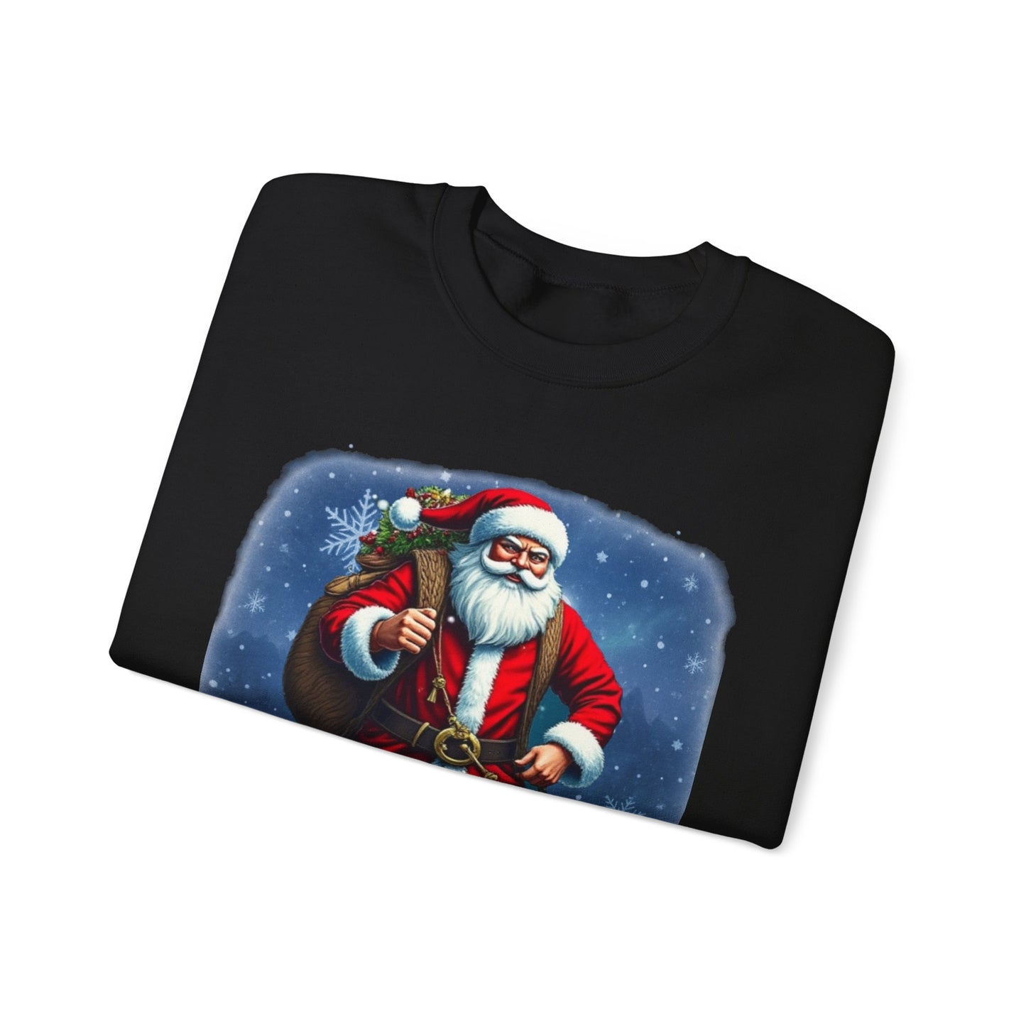 Santa Snow Hike, Graphic Sweatshirt – Vintage Holiday Christmas Crewneck