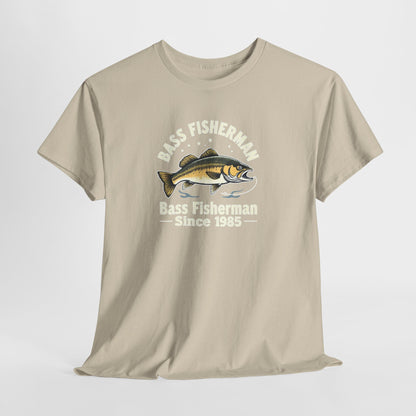 Bass Fisherman T-Shirt – "Bass Fisherman Since 1985" Vintage Fishing Tee