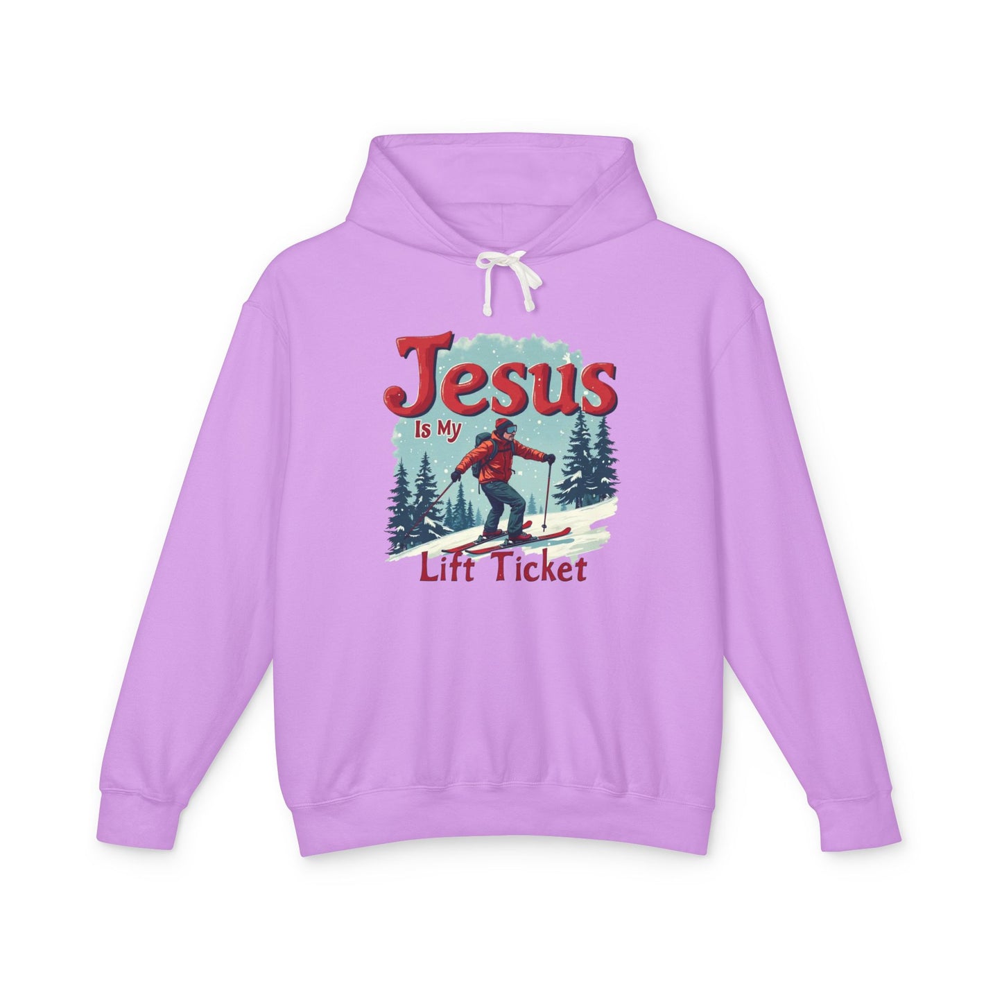 Jesus Is My Lift Ticket Hoodie — Christian Skiing Pullover