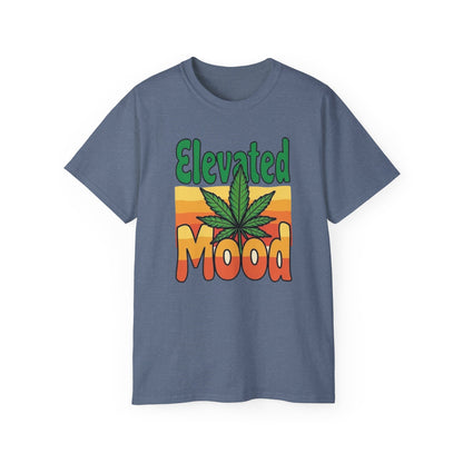 Elevated Mood Cannabis Tee, Unisex Ultra Cotton T-Shirt, Sublimated Graphic Tee, Perfect Gift for 420 Celebrations, Relaxed Fit Tee