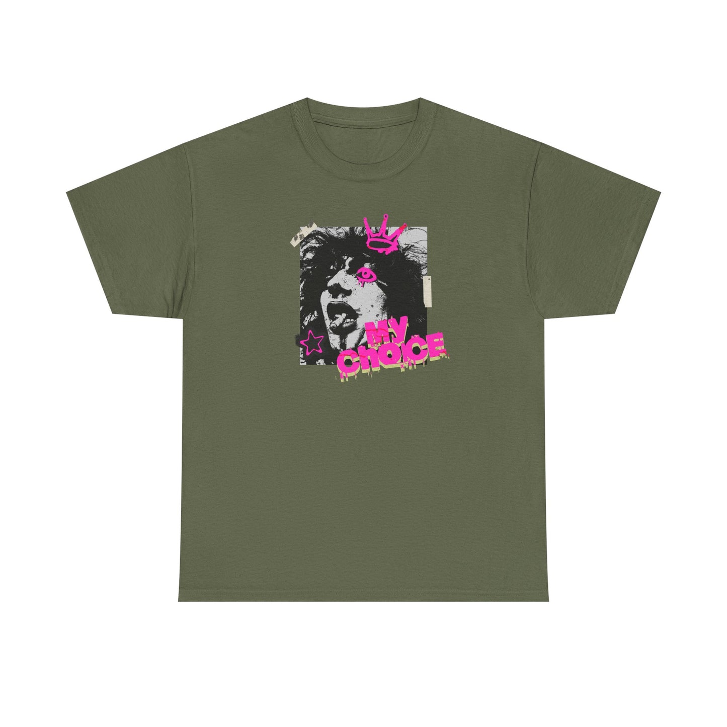 My Choice Graphic Tee — Punk Dog Crown Vintage Streetwear T‑Shirt