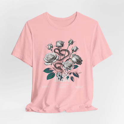 Rose and Snake Graphic Tee – Gothic Floral Vintage Shirt