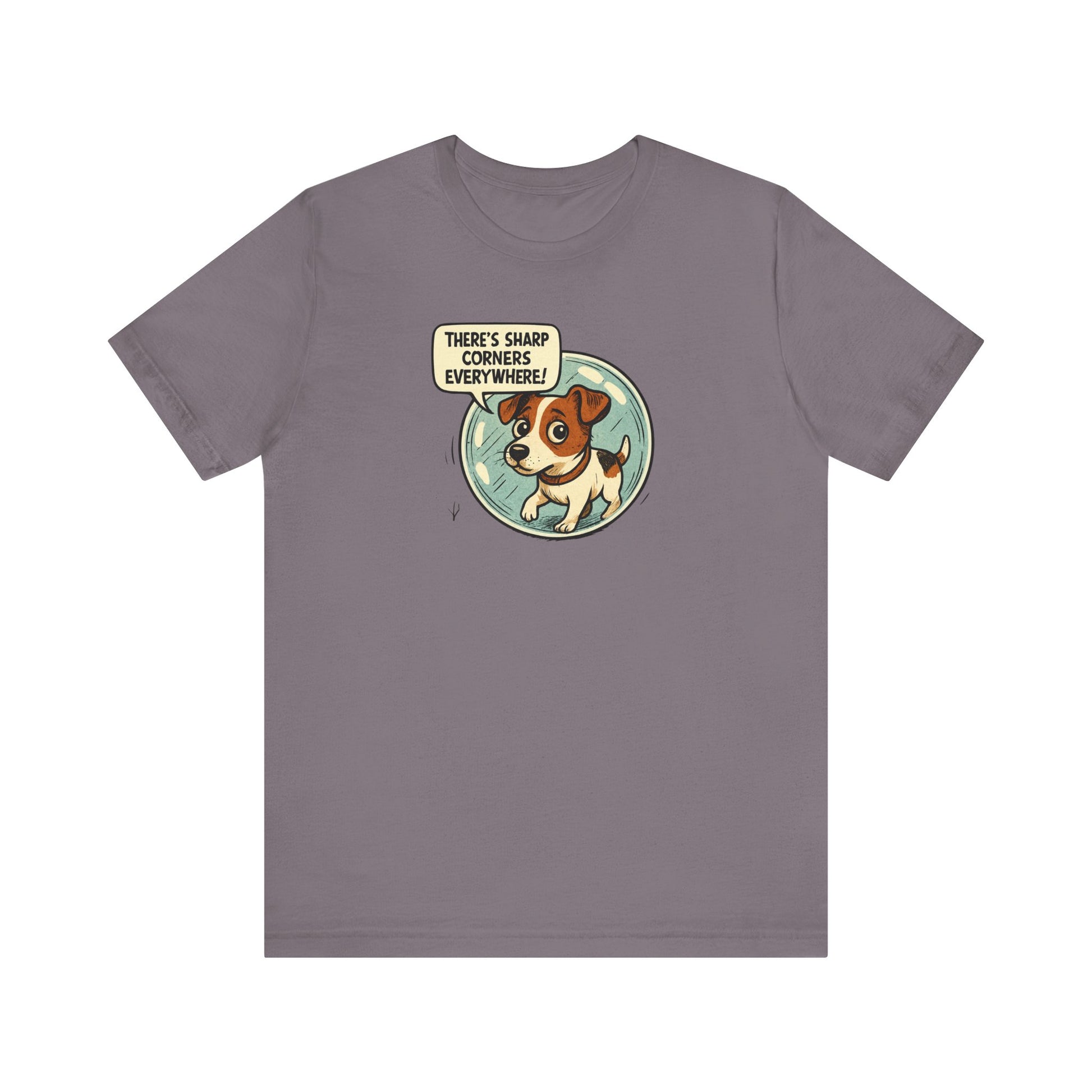Sharp corners are everywhere, Cute Dog Graphic Tee, Dog Lover Shirt, Funny Pet Gift, Animal Lover Apparel, Unisex Casual Wear, Birthday Gift, Quirky T-Shirt - Psychonaut Swag