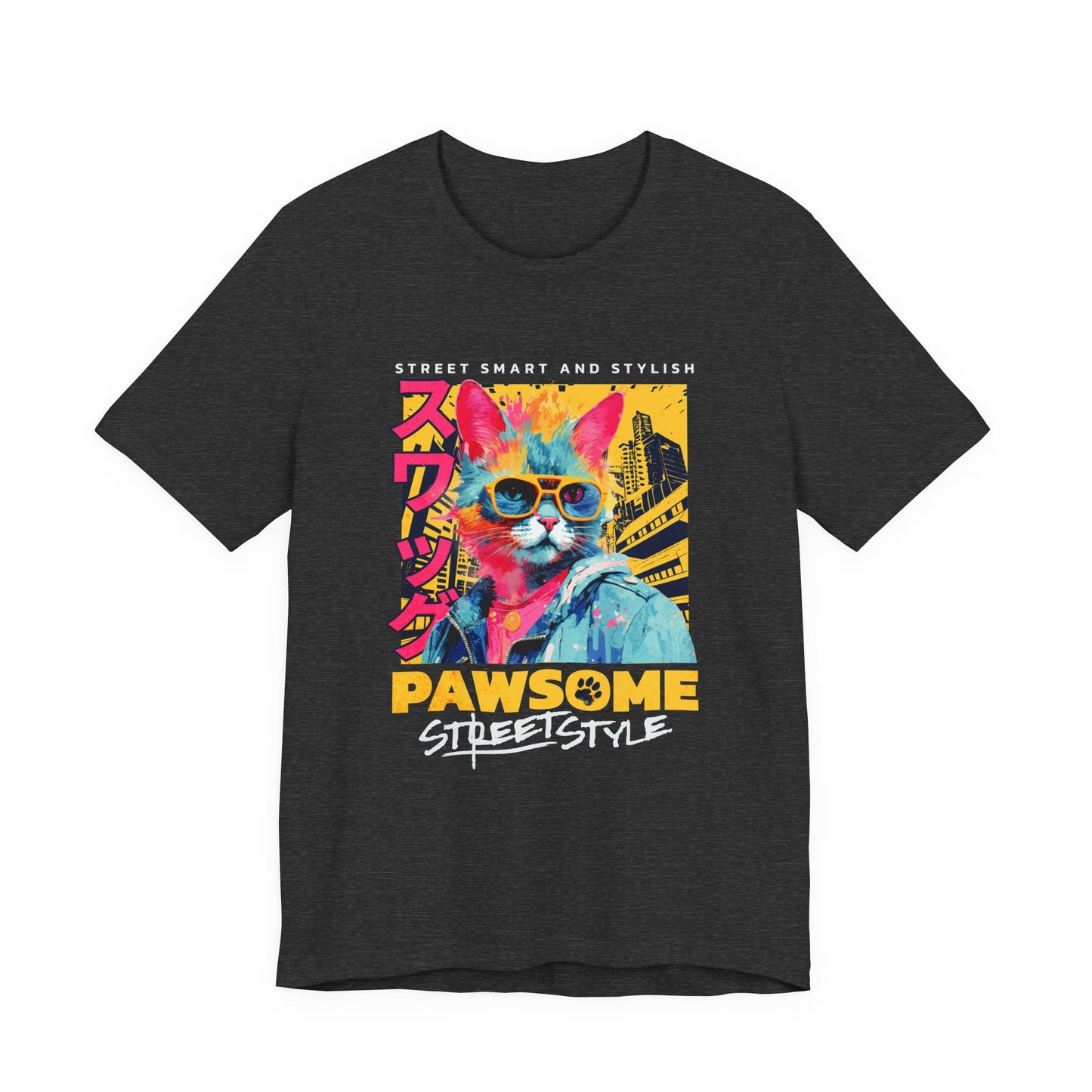 Street Style Cat T-Shirt — Bold Graphic Cat Tee