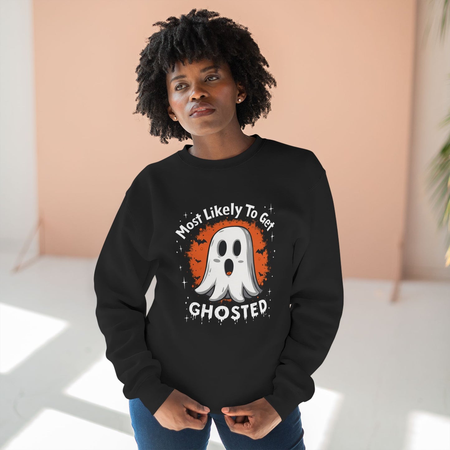 Most Likely To Get Ghosted Sweatshirt — Cute Halloween Ghost Crewneck