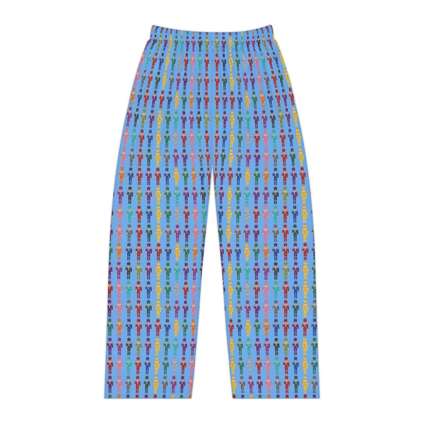 Women's Nutcracker Pajama Pants — Colorful Retro Micro People All-Over Print Lounge Pants