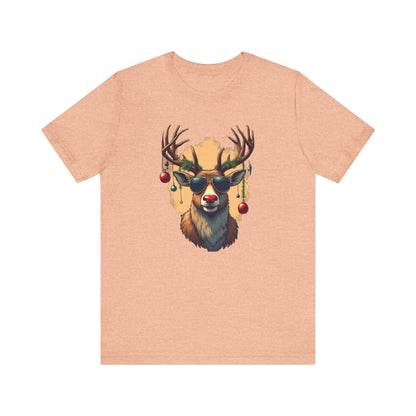 Rudolph the Party Animal, Unisex Jersey Short Sleeve Tee