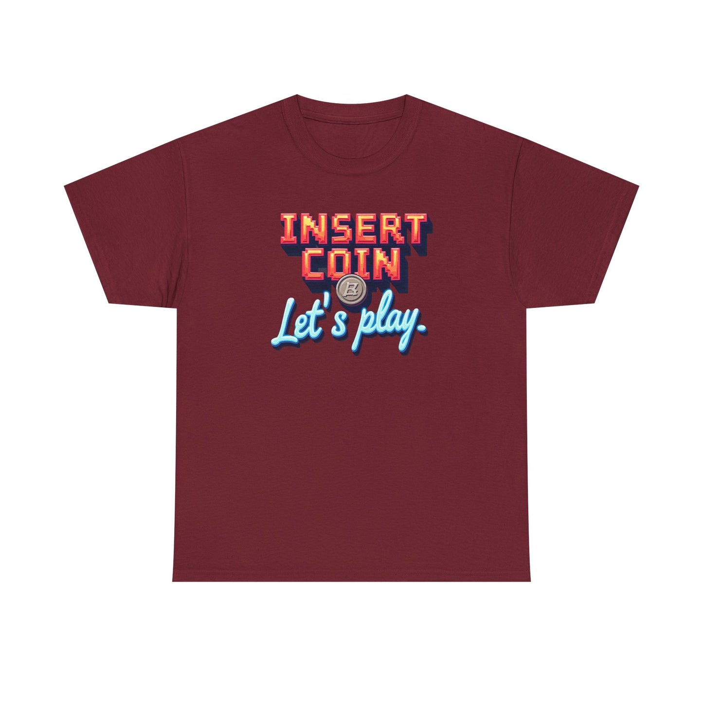 Insert Coin Tee, Let's Play Graphic Shirt, Retro Gamer T-Shirt, Unisex Cotton Tee, Gift for Game Lovers, Casual Wear