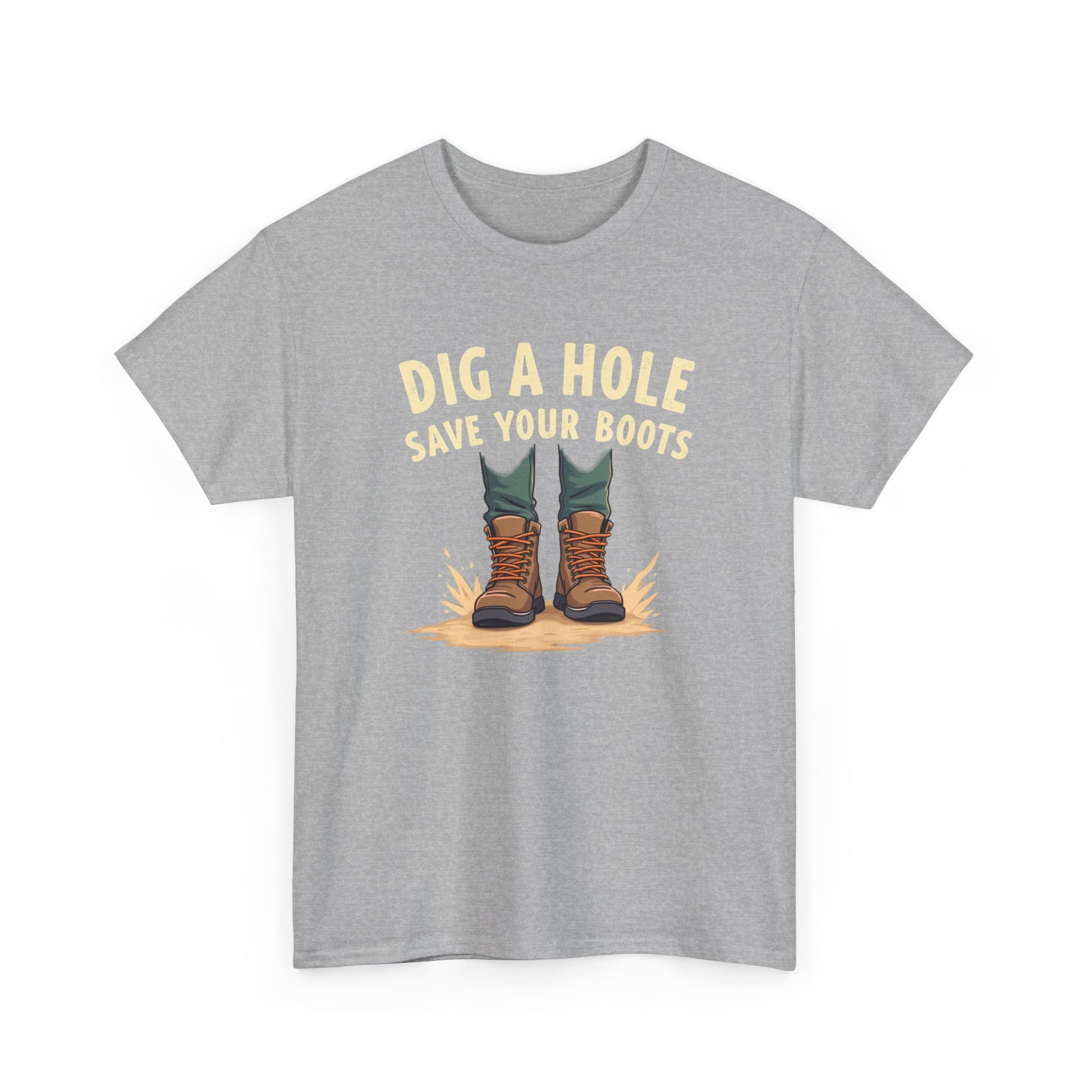 Dig a Hole Save Your Boots, Funny Gardening Tee, Unisex Heavy Cotton Tee, Vintage Style Shirt, Dig A Hole Design, Perfect for Gardeners & Outdoor Lovers - Psychonaut Swag