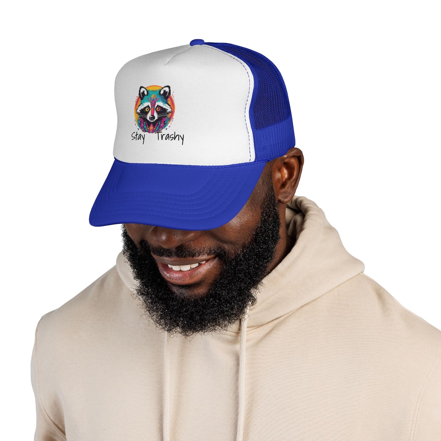 Stay Trashy Racoon, Snapback Trucker Caps