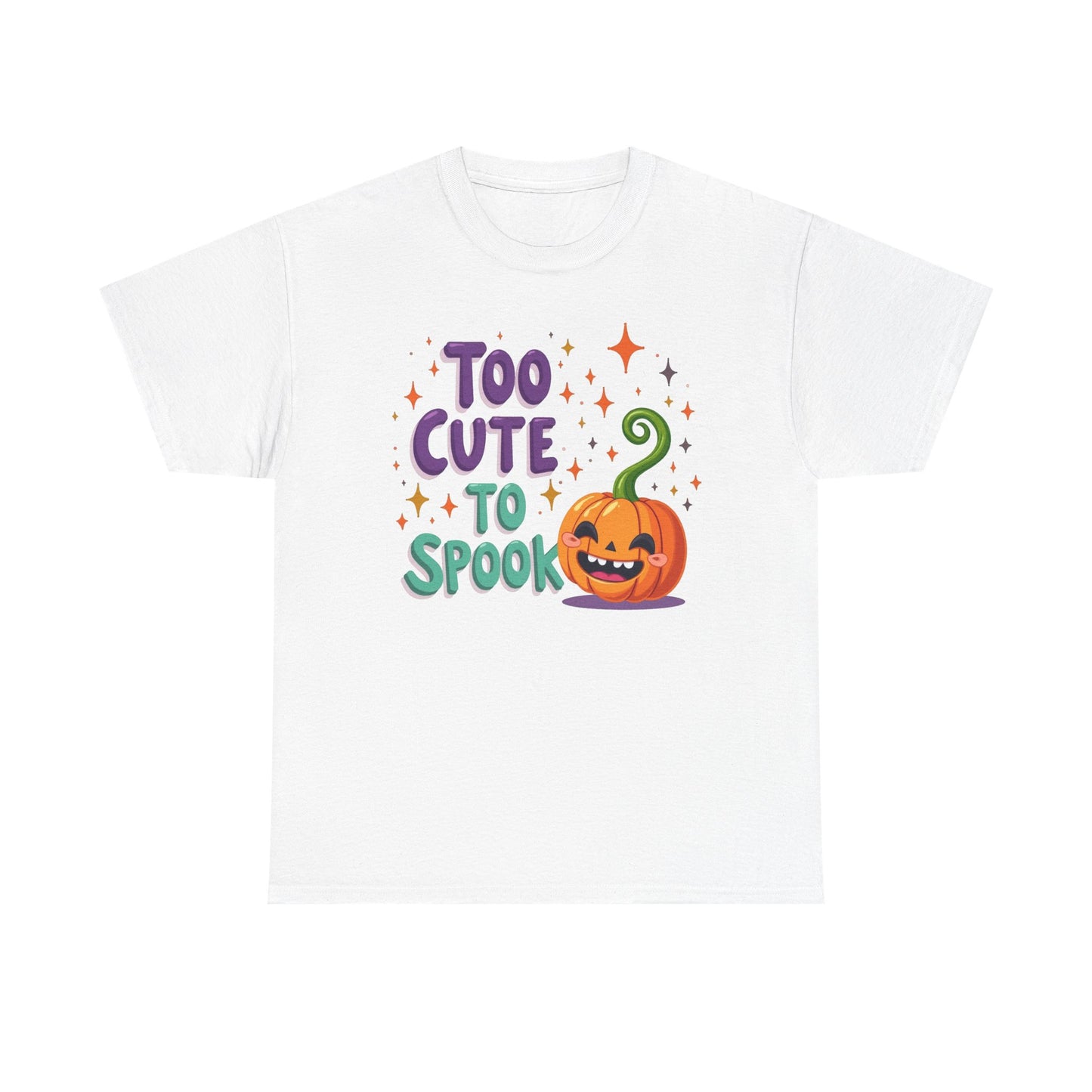 Too Cute to Spook Pumpkin T-Shirt — Cute Halloween Graphic Tee