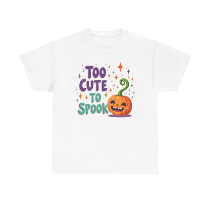 Too Cute to Spook Pumpkin T-Shirt — Cute Halloween Graphic Tee