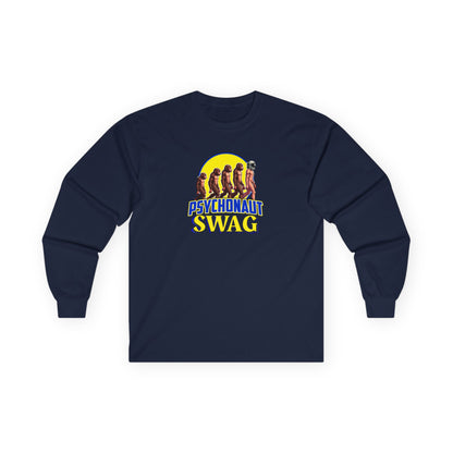 Psychonaut swag, small biz Long Sleeve Tee - Unisex Cotton Shirt for Festival Vibes, Casual Wear, Gift for Music Lovers, Streetwear, Retro Style