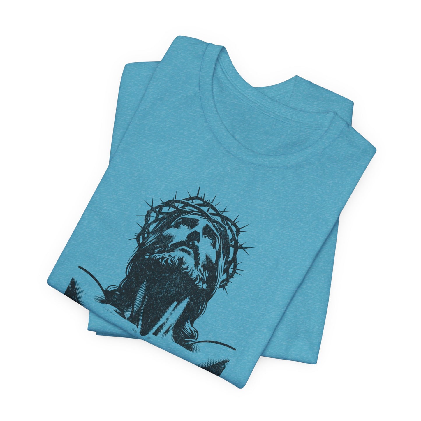 Risen Jesus Portrait Tee — Christian Easter Resurrection T-Shirt