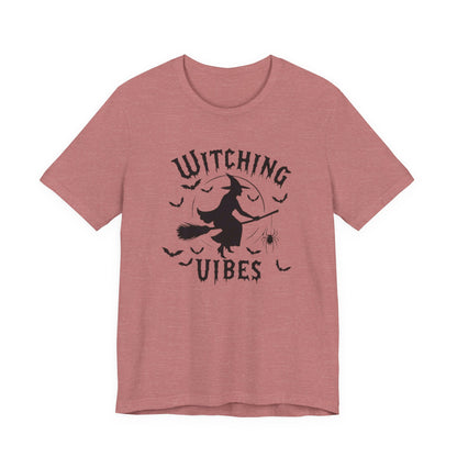Witching Vibes Graphic Tee, Halloween Apparel, Unisex Costume Top, Casual T-Shirt, Spooky Season Outfit, Witchy Gift
