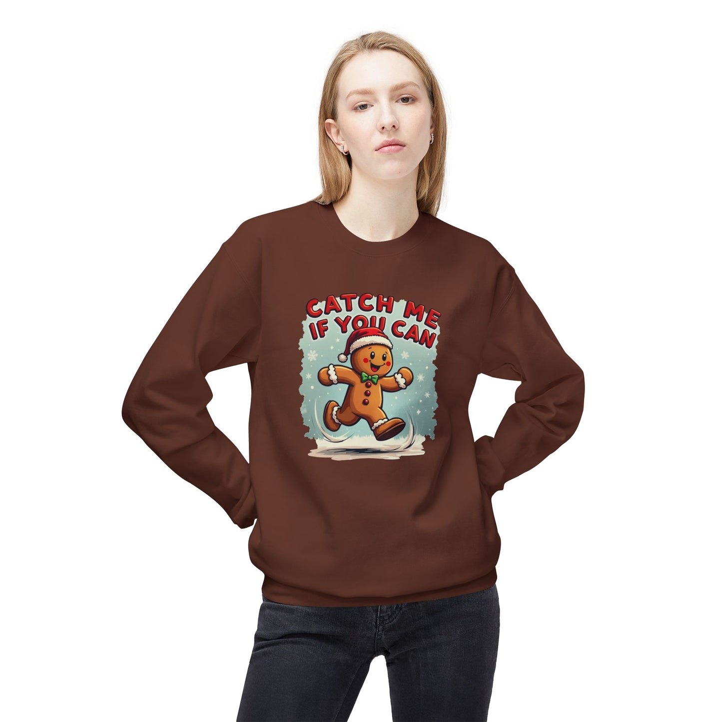 Gingerbread 'Catch Me If You Can' Crewneck Sweatshirt
