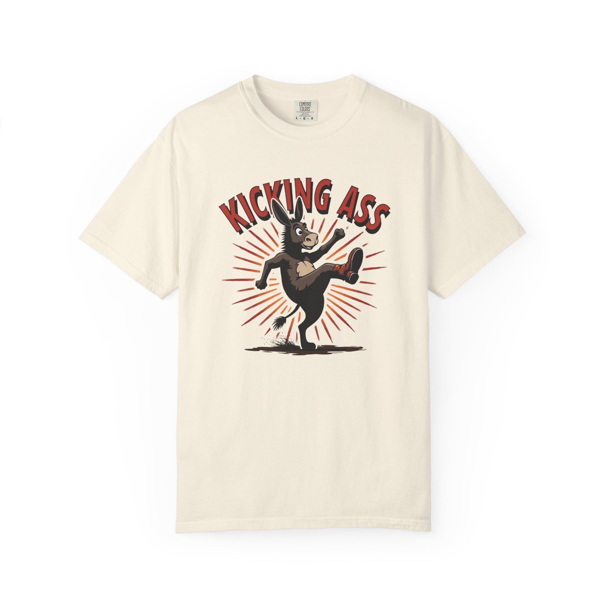 Kicking Donkey, Unisex T-Shirt | Funny Graphic Tee, Casual Wear, Humor Gift, Birthday Surprise, Motivational Apparel - Psychonaut Swag