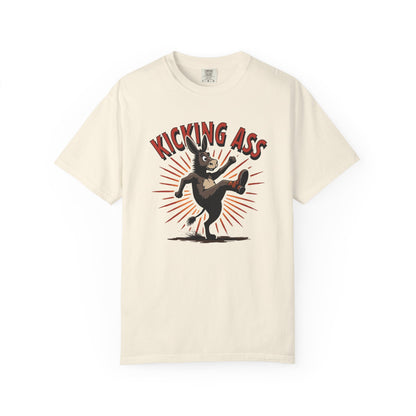 Kicking Donkey, Unisex T-Shirt | Funny Graphic Tee, Casual Wear, Humor Gift, Birthday Surprise, Motivational Apparel - Psychonaut Swag