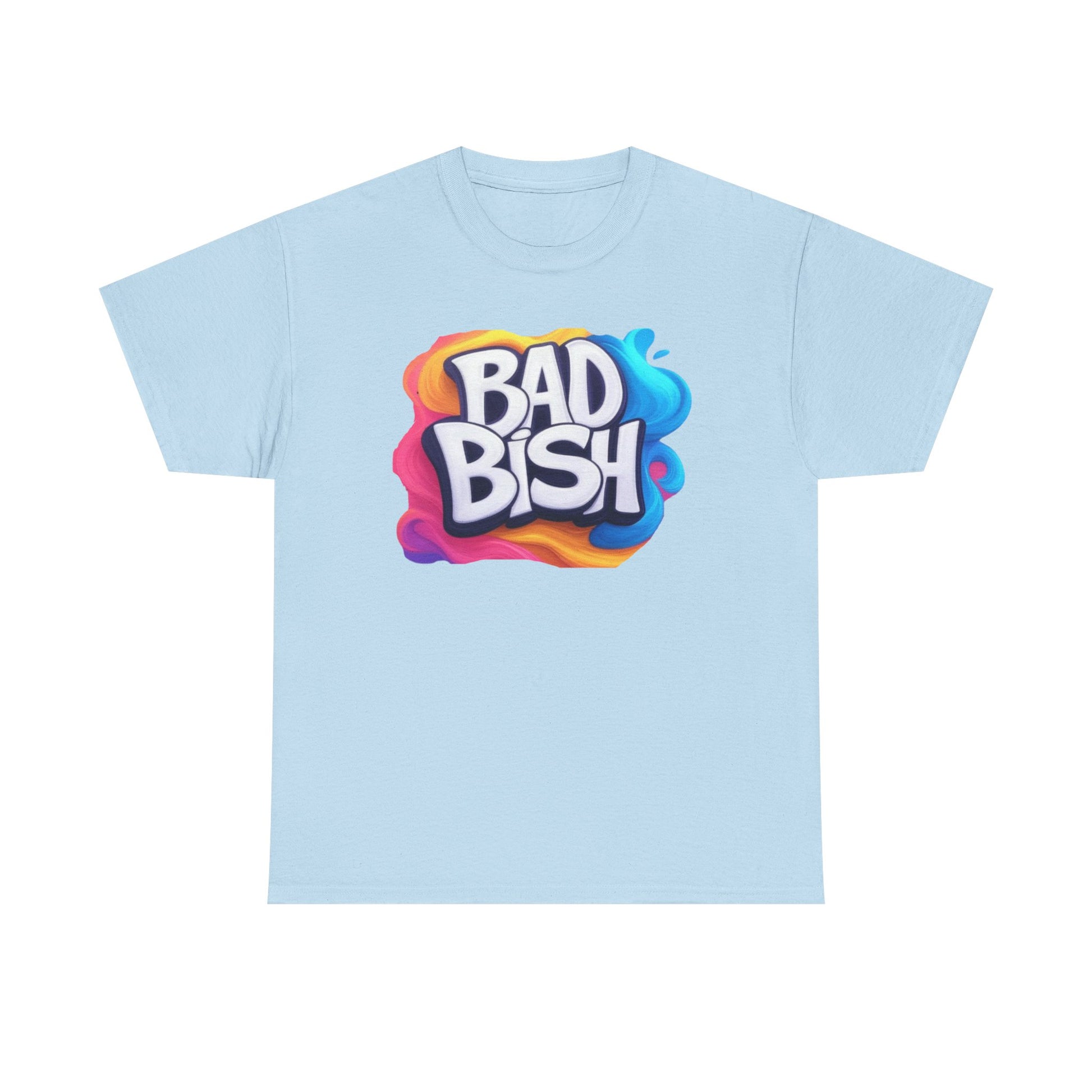 Colorful 'Bad Bish' Unisex Heavy Cotton Tee - Fun and Edgy T-Shirt for Confident Style - Psychonaut Swag