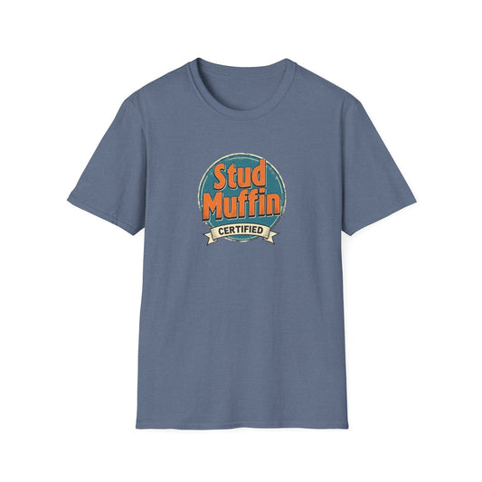 Stud Muffin Unisex Softstyle T-Shirt | Funny Gift for Dads, Birthdays, Father's Day, Casual Wear, Graphic Tee - Psychonaut Swag
