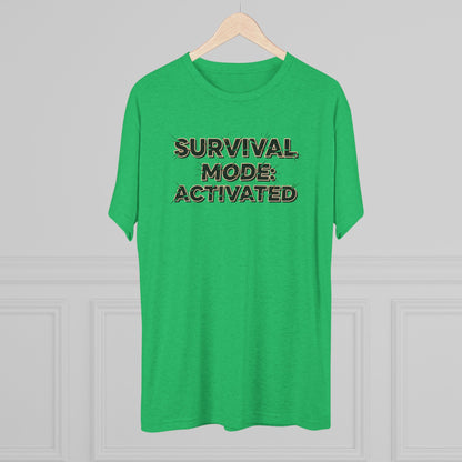 Survival Mode Activated T-Shirt — Camo Text Graphic Tee