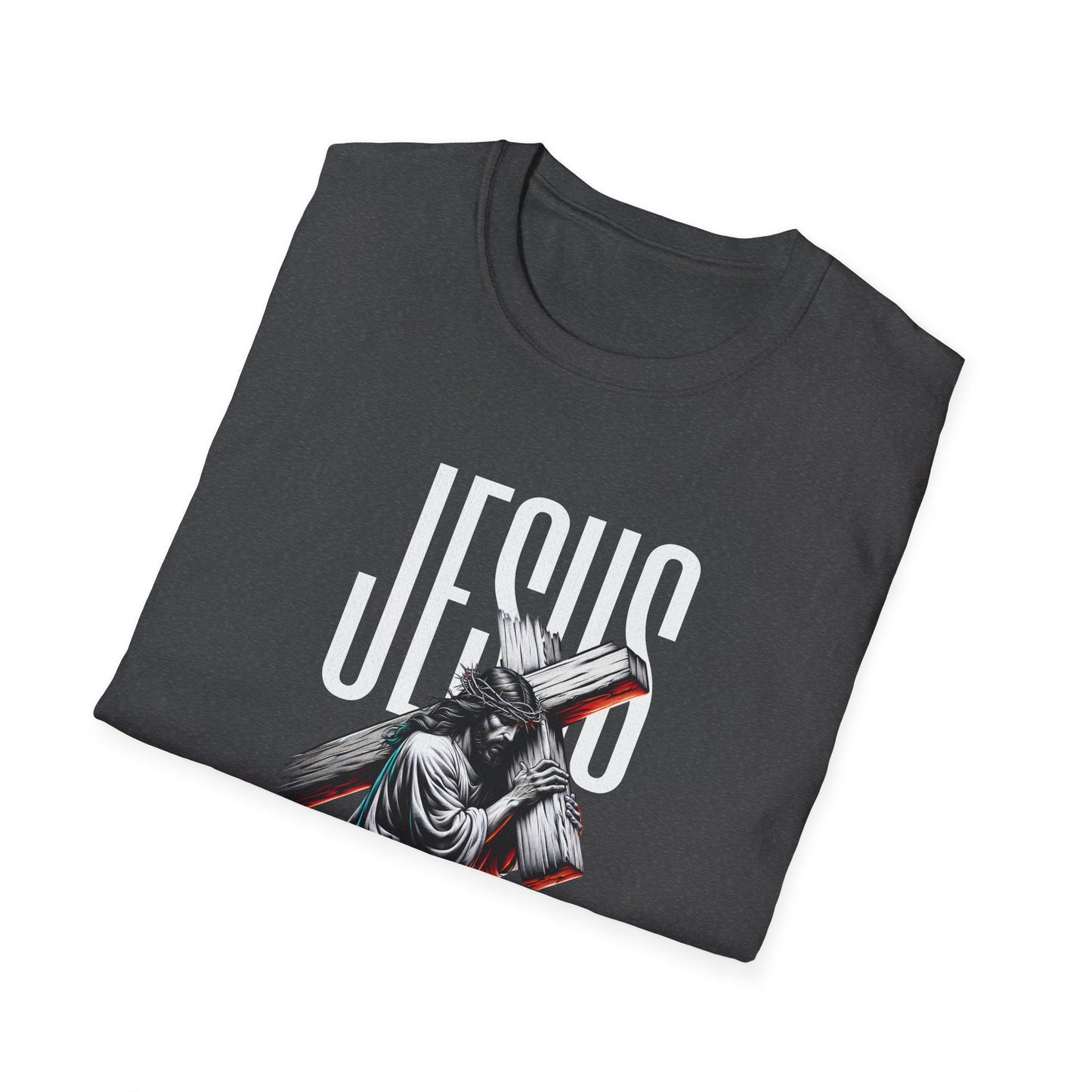 Jesus Cross T-Shirt — 'Jesus' Graphic Faith Tee for Christians