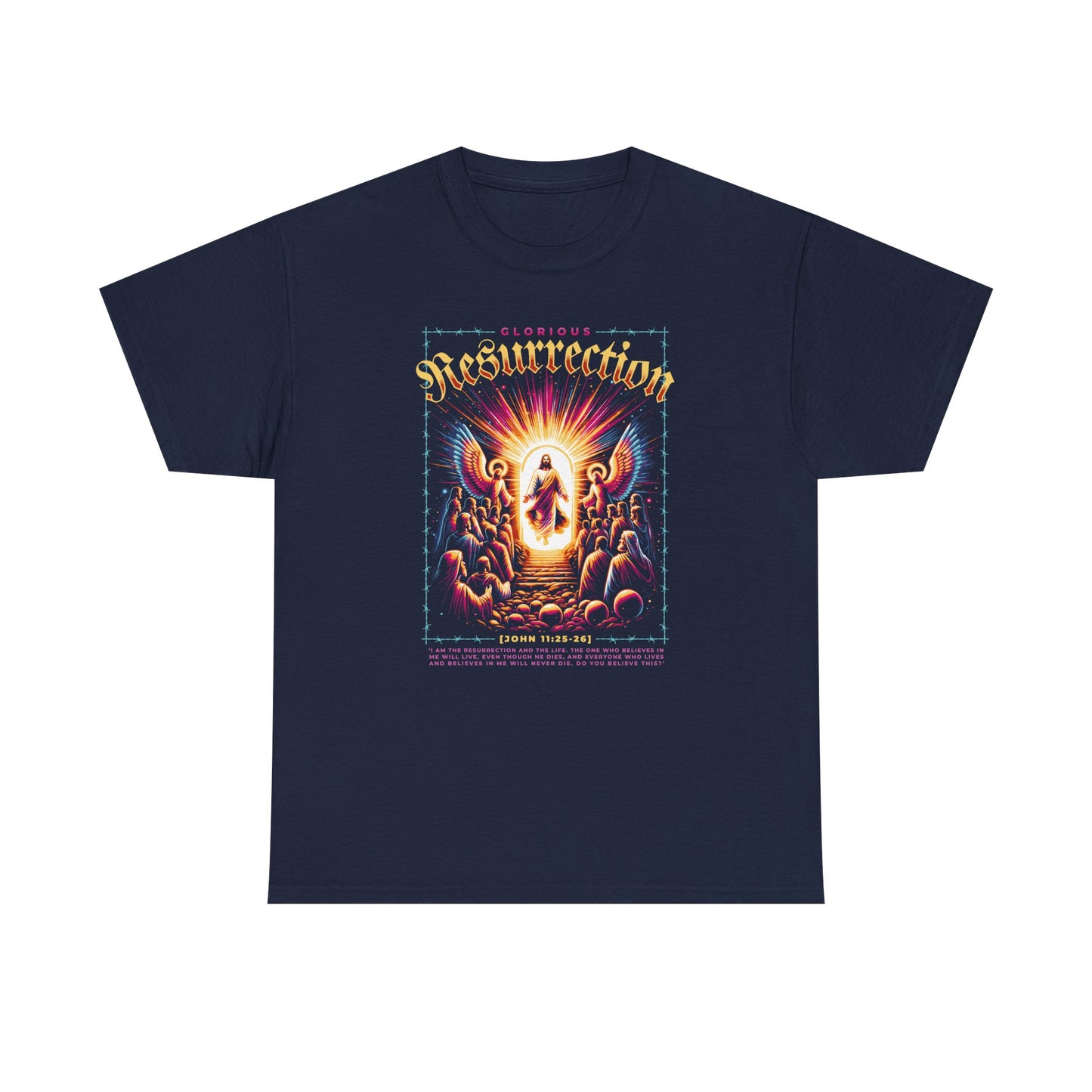 Resurrection Graphic Tee — Vintage Religious Revival T-Shirt