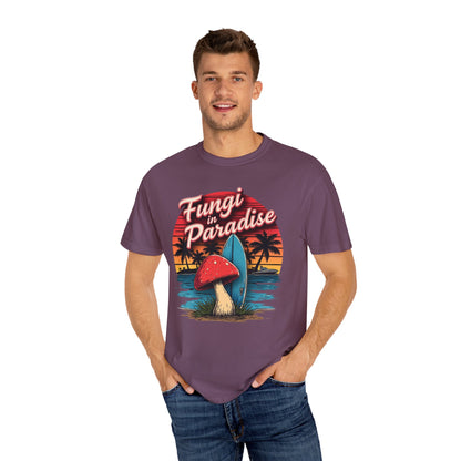 Fungi in Paradise Design, Relaxed Tee, Vintage Style Shirt, Gift for Nature Lovers, Eco-Friendly Apparel