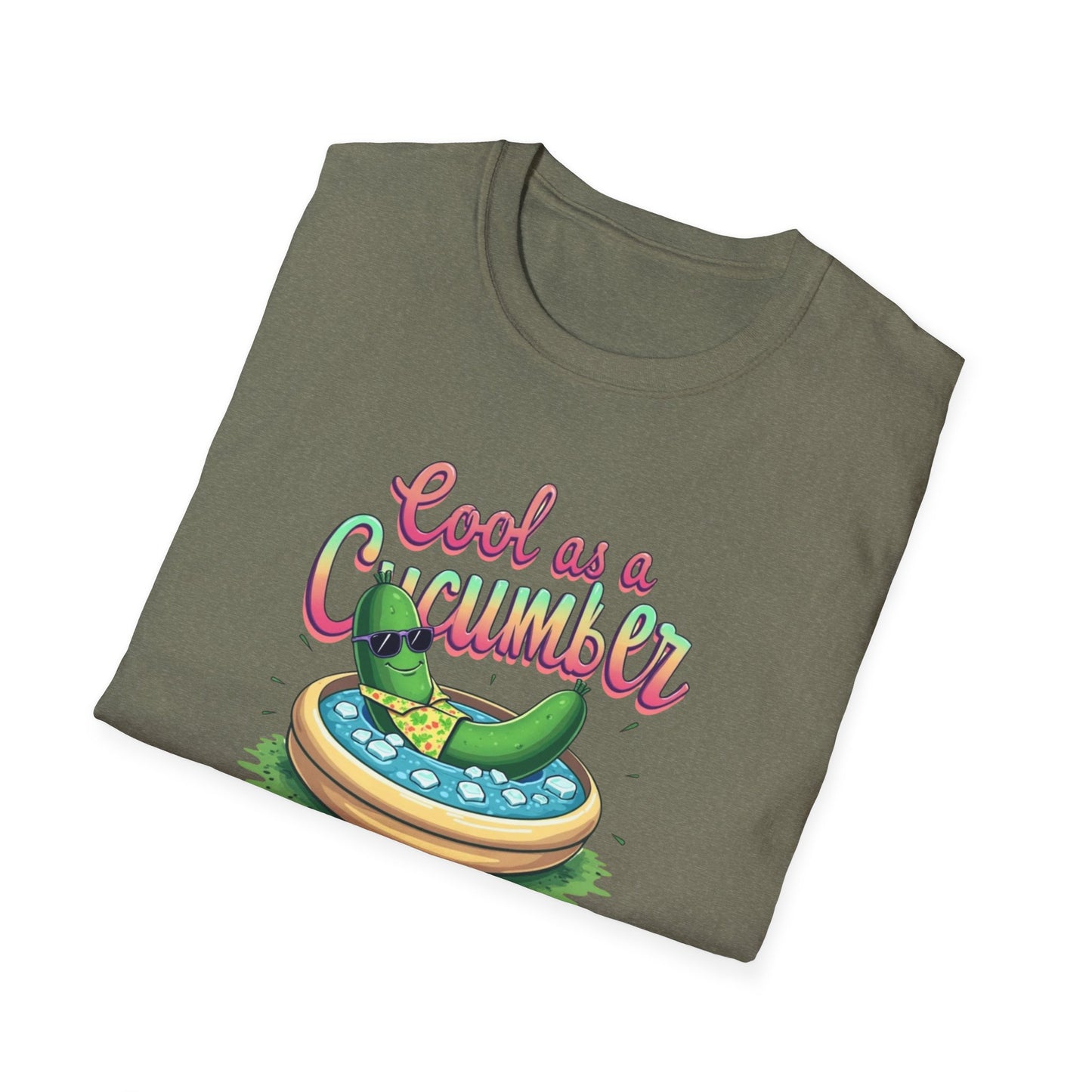 Cool as a Cucumber Unisex T-Shirt | Funny Summer Tee, Gift for Pool Parties, Relaxation Shirt, Fresh Summer Vibes, Chill Apparel, [...] - Psychonaut Swag