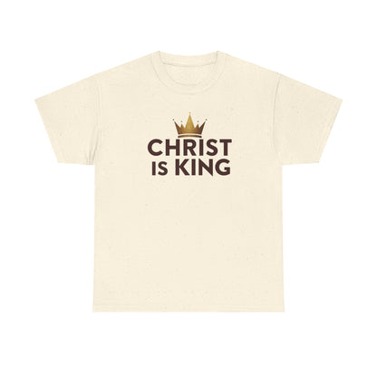 Christ Is King T-Shirt — Christian Faith Tee with Crown Graphic