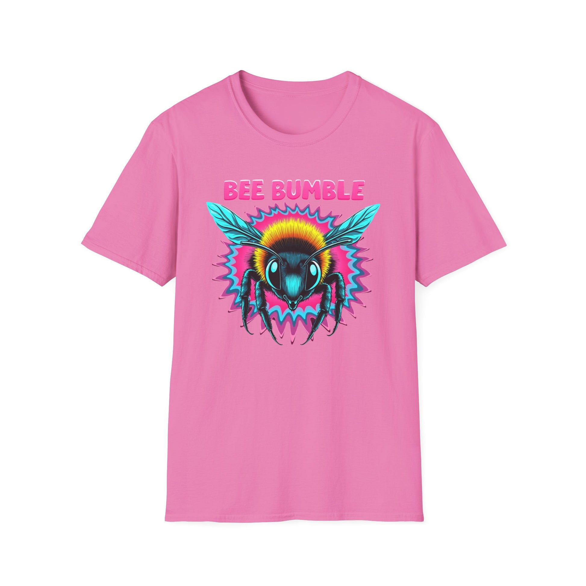 Bee Bumble T-Shirt, Retro Graphic Tee, Softstyle Unisex Shirt, Summer Fashion, Gift for Beekeepers, Eco-Friendly Tee - Psychonaut Swag