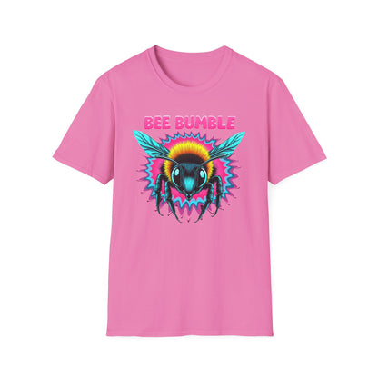 Bee Bumble T-Shirt, Retro Graphic Tee, Softstyle Unisex Shirt, Summer Fashion, Gift for Beekeepers, Eco-Friendly Tee - Psychonaut Swag