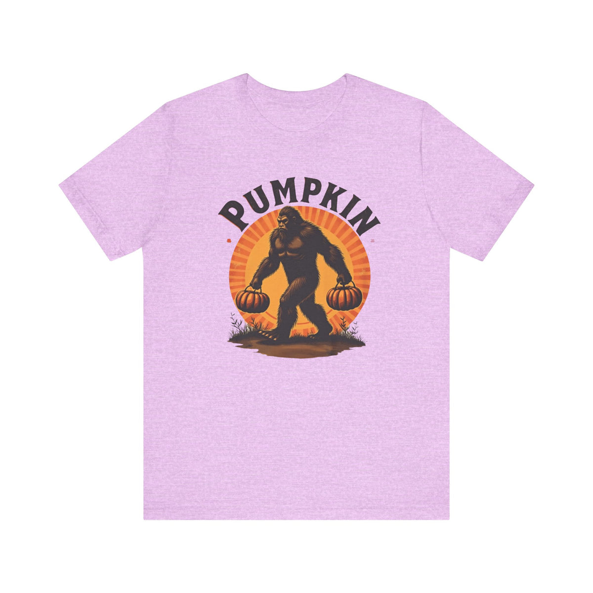 Pumpkin Bigfoot T-Shirt – Unisex Harvest Tee for Fall, Halloween, Autumn Celebrations, Gift for Nature Lovers, Casual Wear