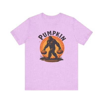 Pumpkin Bigfoot T-Shirt – Unisex Harvest Tee for Fall, Halloween, Autumn Celebrations, Gift for Nature Lovers, Casual Wear