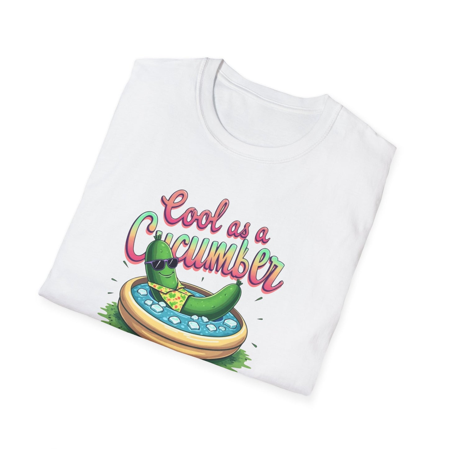 Cool as a Cucumber Unisex T-Shirt | Funny Summer Tee, Gift for Pool Parties, Relaxation Shirt, Fresh Summer Vibes, Chill Apparel, [...] - Psychonaut Swag