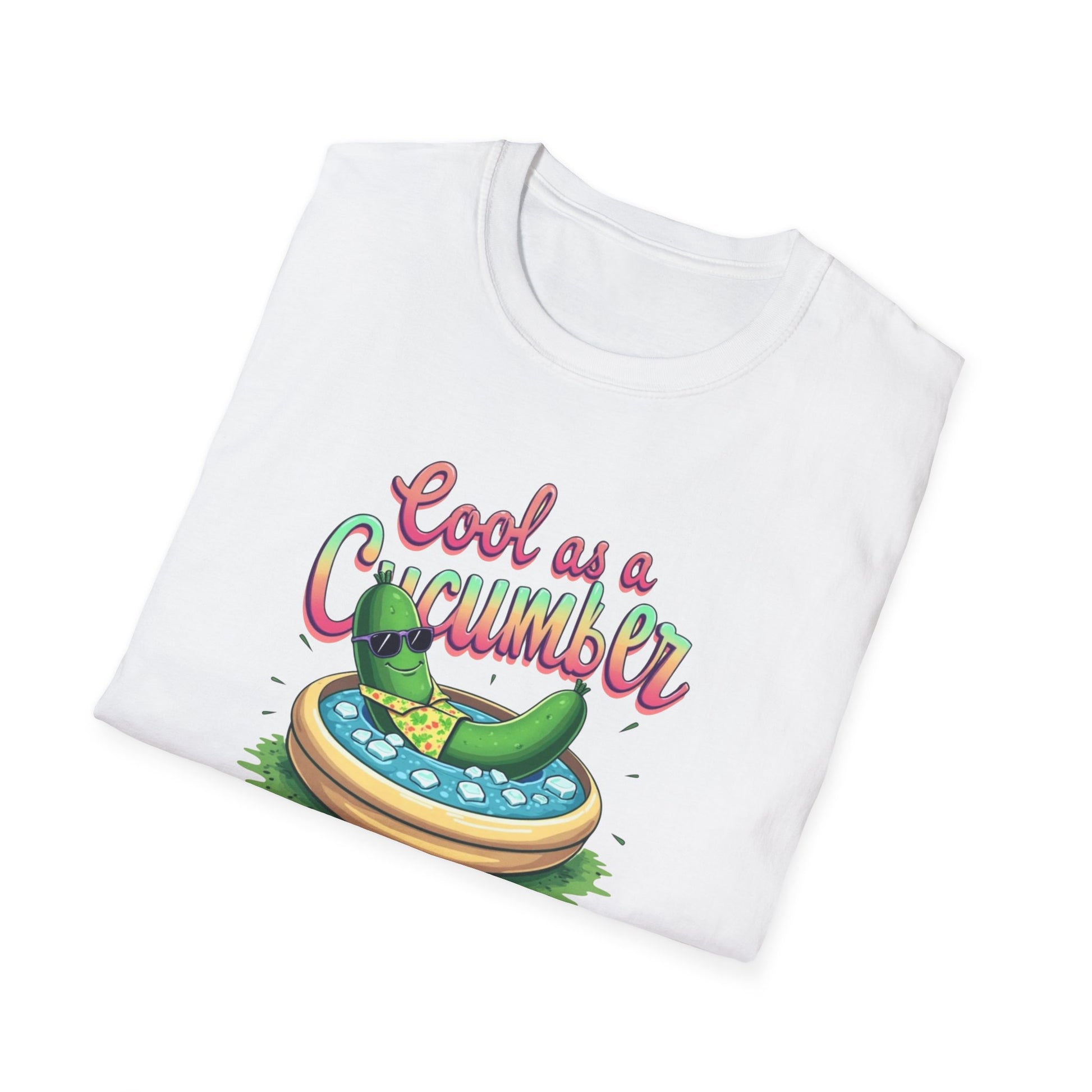 Cool as a Cucumber Unisex T-Shirt | Funny Summer Tee, Gift for Pool Parties, Relaxation Shirt, Fresh Summer Vibes, Chill Apparel, [...] - Psychonaut Swag