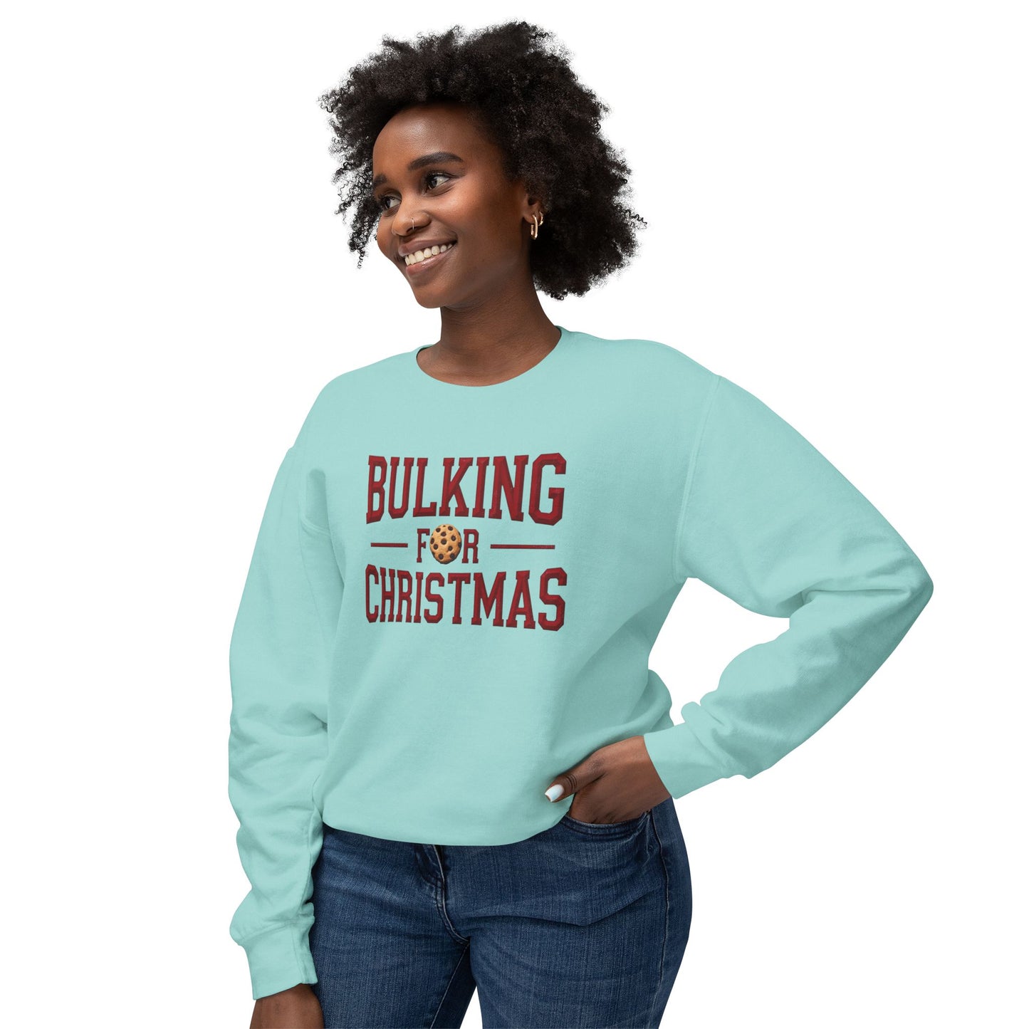 Bulking for Christmas Sweatshirt — Funny Holiday Cookie Eating Crewneck