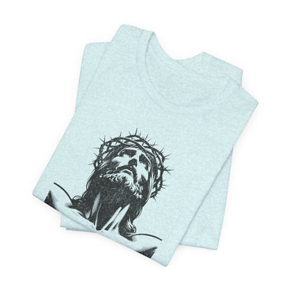 Risen Jesus Portrait Tee — Christian Easter Resurrection T-Shirt