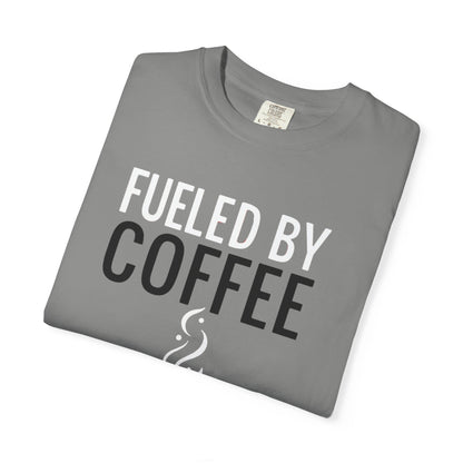 Fueled by Coffee Unisex Garment-Dyed T-Shirt - Psychonaut Swag