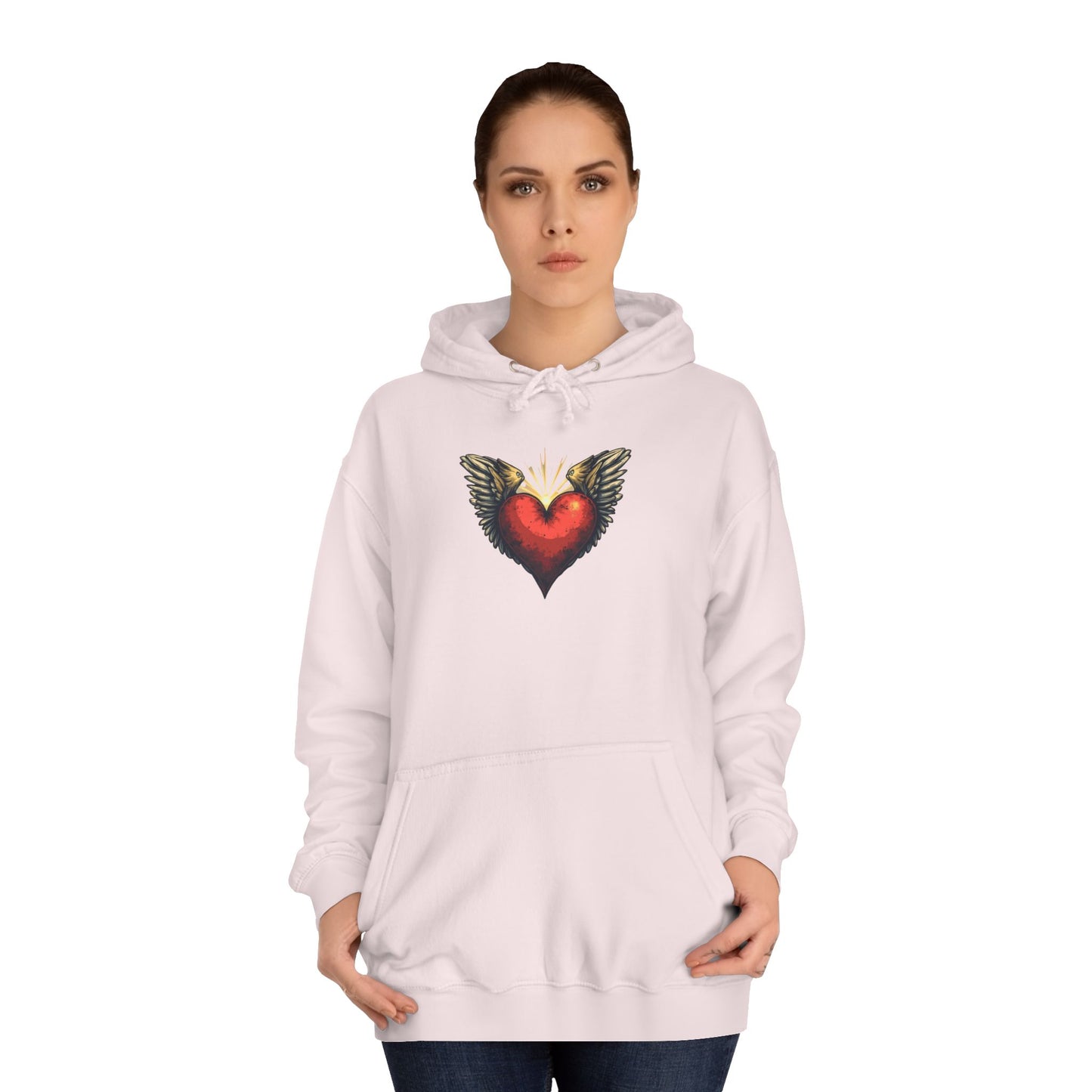 Free Heart, Unisex College Hoodie