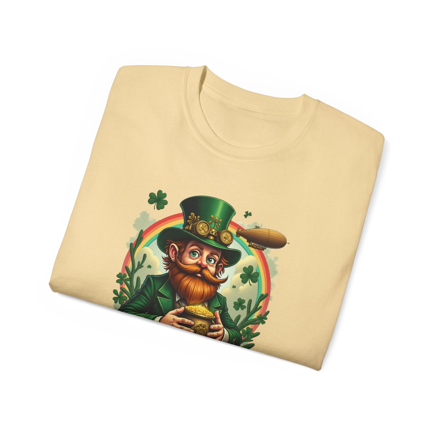St. Patrick's Day Steampunk Leprechaun T-Shirt - Vintage Irish Lucky Beer Design