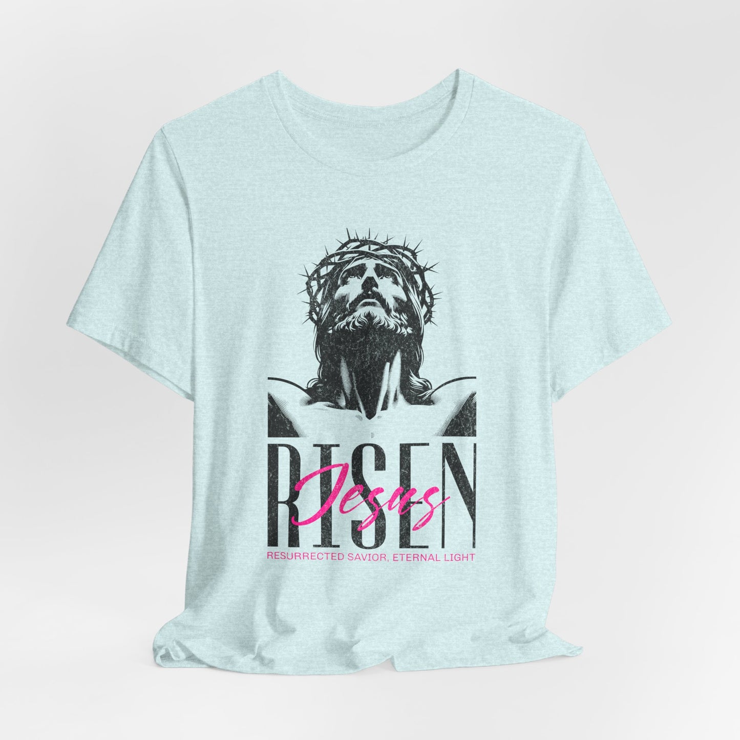 Risen Jesus Portrait Tee — Christian Easter Resurrection T-Shirt