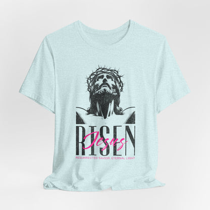 Risen Jesus Portrait Tee — Christian Easter Resurrection T-Shirt