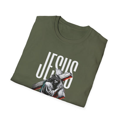 Jesus Cross T-Shirt — 'Jesus' Graphic Faith Tee for Christians