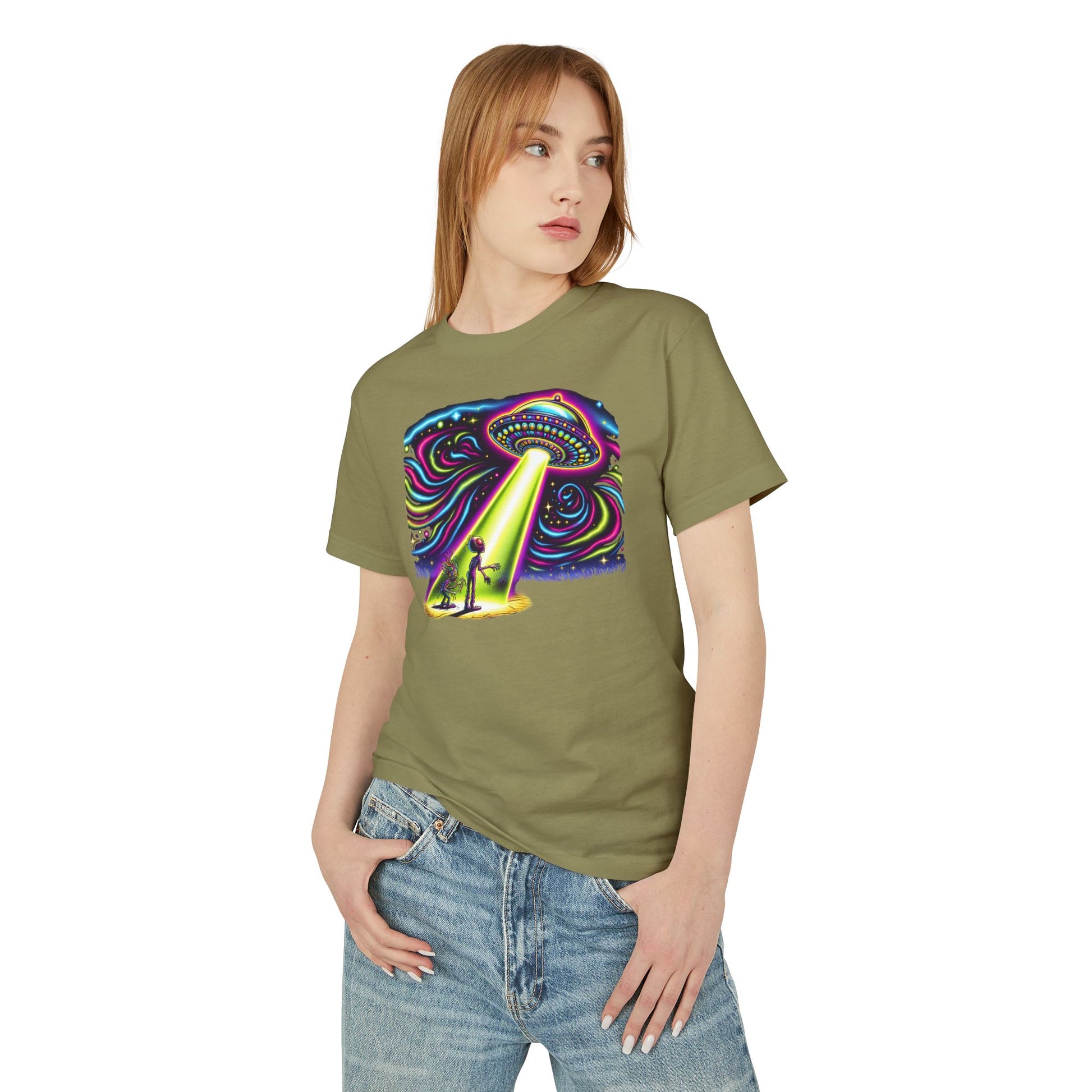 A Wild Trip, UFO sighting, Unisex Garment-Dyed Heavyweight Cotton Tee - Psychonaut Swag