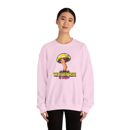 The Bitter Taste of Magic, Mushroom, Unisex Heavy Blend™ Crewneck Sweatshirt - Psychonaut Swag
