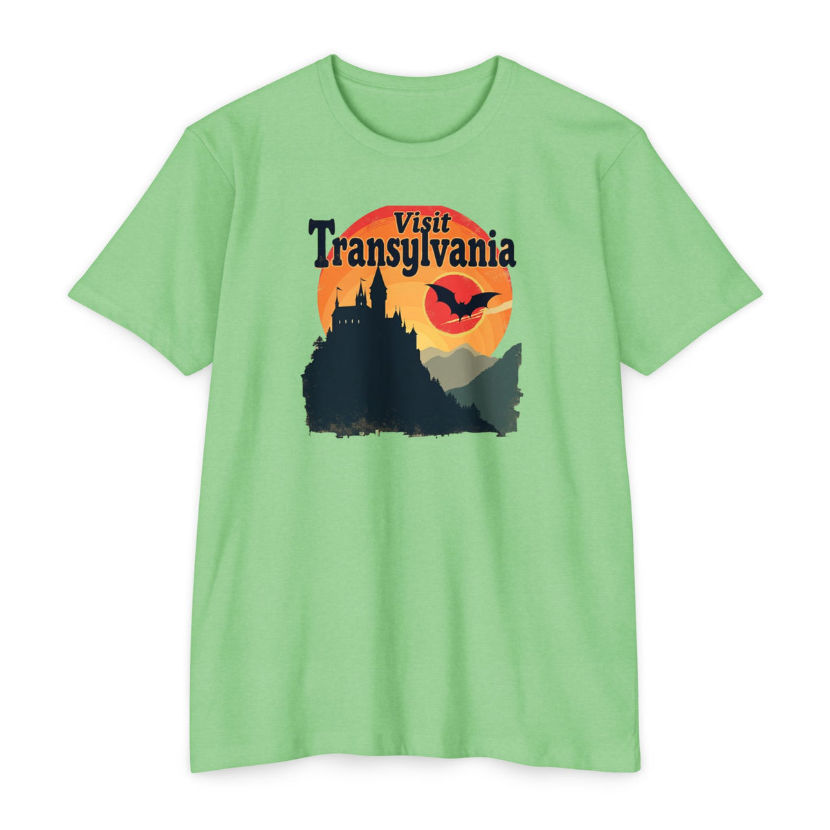 Visit Transylvania T-Shirt — Vintage Vampire Castle Halloween Tee