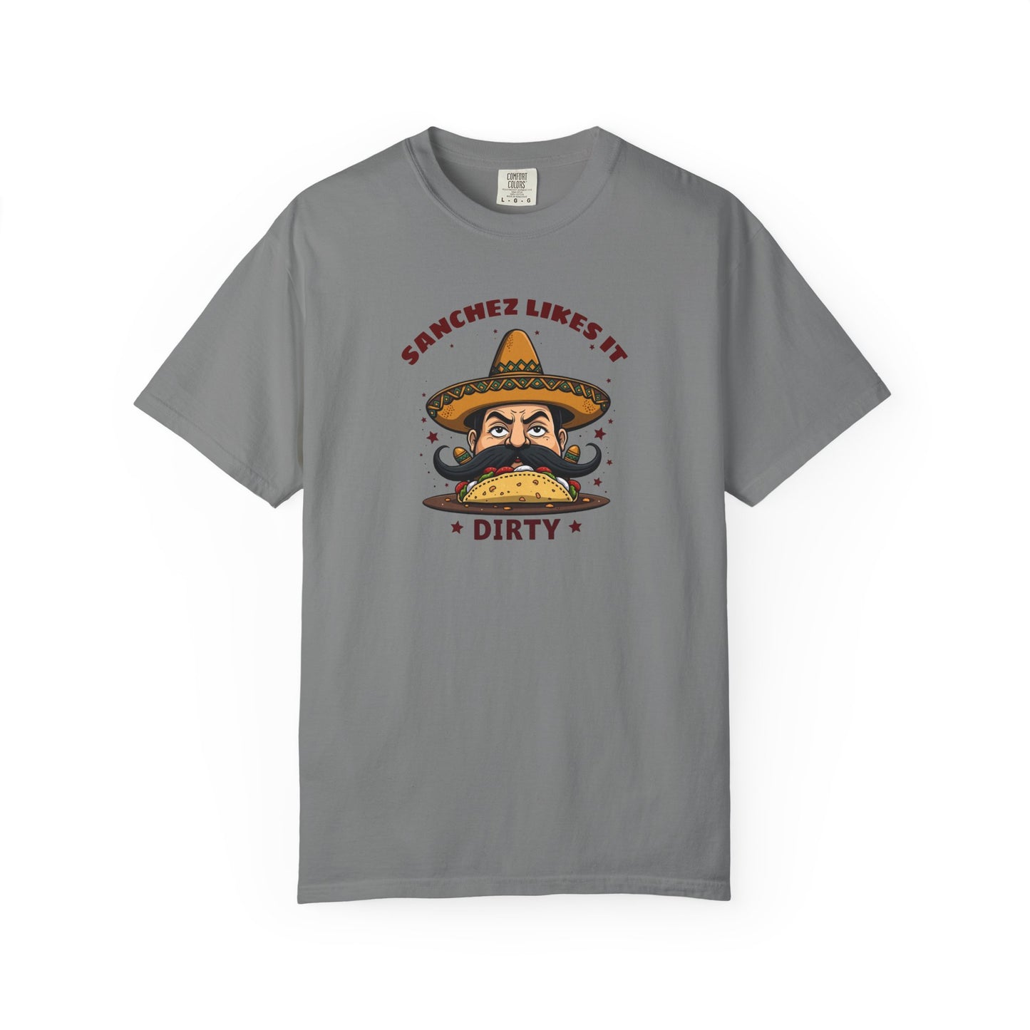 "Dirty Taco" Moustache and Sombrero Taco Graphic Tee